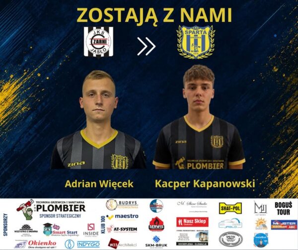 Adrian Więcek oraz Kacper Kapanowski zostają w Sparcie!
