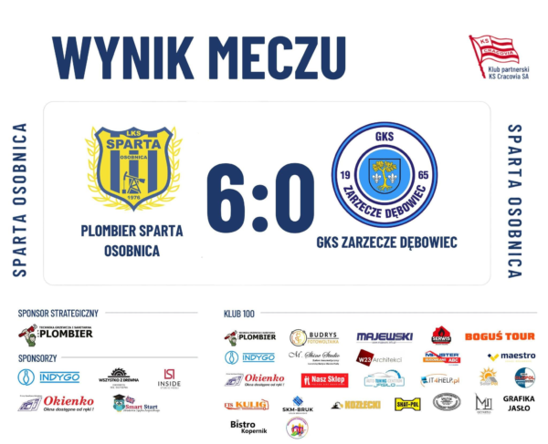 Wysoka wygrana z GKS Zarzecze Dębowiec!